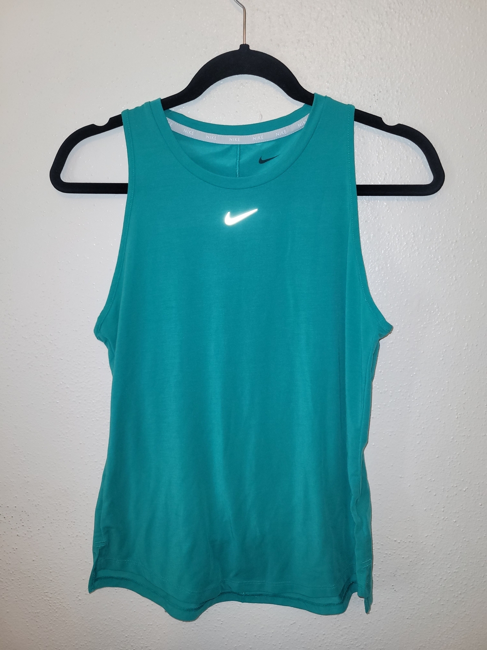 Nike Teal Athletic Tank Top with Reflective Swoosh